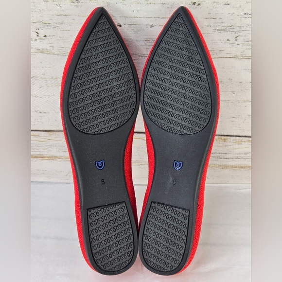 Rothy's Ballet Flats Pointed Toe Bright Red Women's Size 8 - Picture 10 of 14